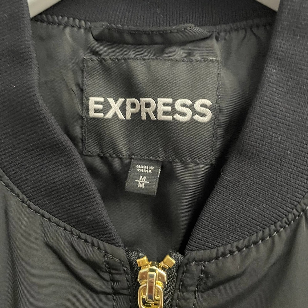 Express Patch Bomber Jacket Size M - image 3